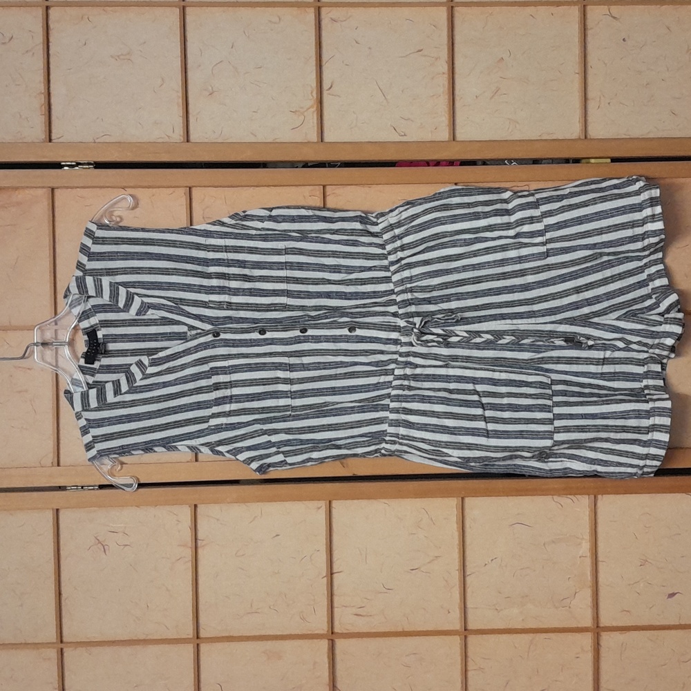 Kelly Renee blue, black and white romper size M